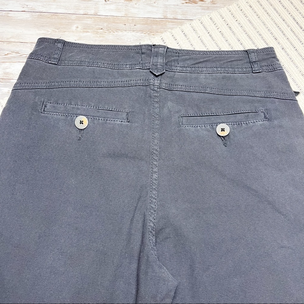 Anthropologie Tapered Embroidered Side Stripe Pants Grey Black Size 2 NWT - Picture 7 of 10